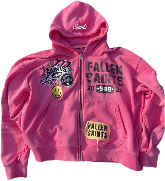 "GET LUCKI” Pink Zipup